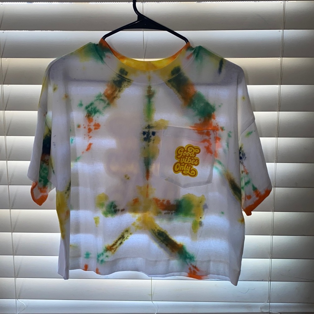 Custom Made Tye Die Crop Top Nwot - image 1
